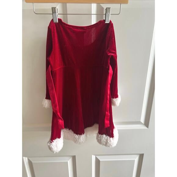 Girls Bonnie Jean Dress 3T Red Velvet Faux‎ Fur Christmas Holiday Santa Style - Picture 6 of 6